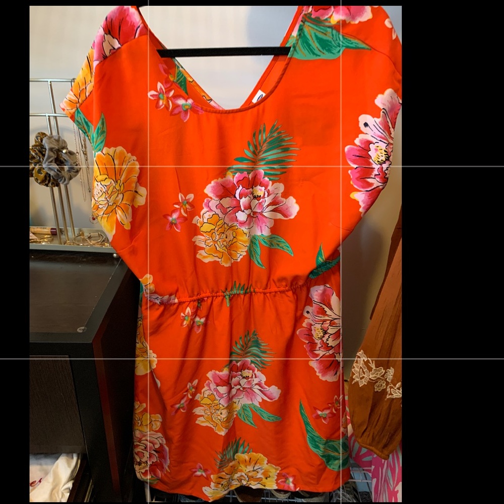 OLD NAVY VACATION HAWAIIAN FLORAL DRESS